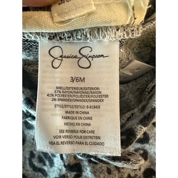 Jessica Simpson Baby Girl Leopard 2 Piece Set Outfit Size 3/6M Animal Print - Picture 8 of 9